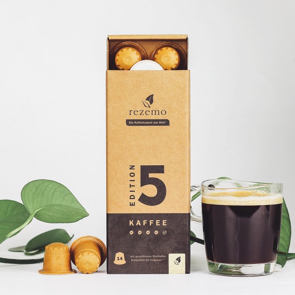 rezemo - Bio-Arabica in der Kaffeekapsel aus Holz - Nespresso® kompatibel