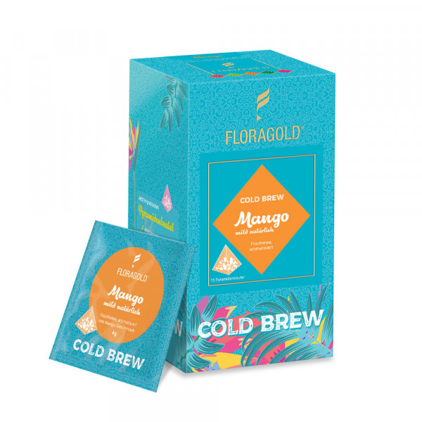 Tropisch-milde Cold Brew Tee Mischung Mango-Geschmack von FLORAPHARM®  