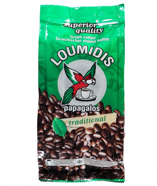 Loumidis Papagalos 100g feinst gemahlener Griechischer Mokka Kaffee