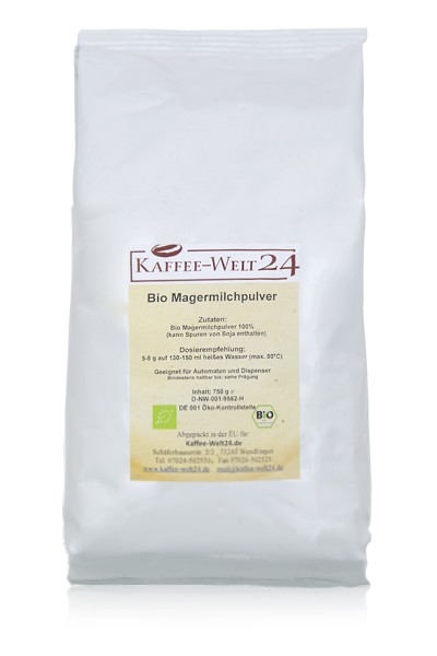 Bio Magermilchpulver 750g von Kaffee-Welt24