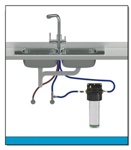 Urquell Wasser Set Untertisch mit 3 Wegehahn INOX