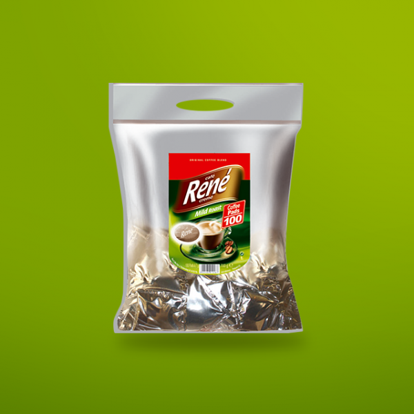 Rene Cafe Pads 100 Mild Roast