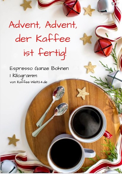 Advent 1 Espresso ganze Bohne 1 KIlogramm Vorderseite