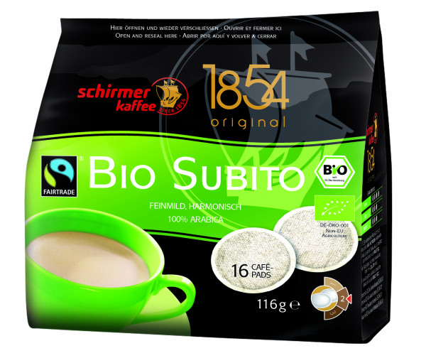 Schirmer 1854 Fairtrade Bio Subito Pads 116g