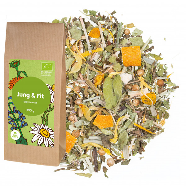 Bio Kräutertee Jung & Fit von FLORAPHARM® offener Tee 100g