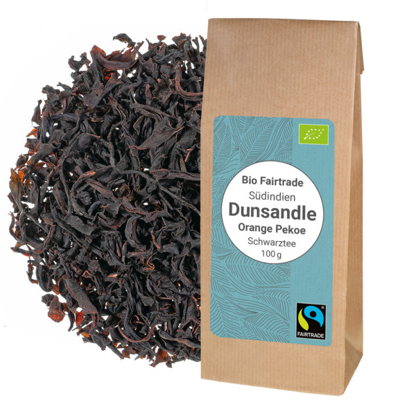 Bio Fairtrade Orange Pekoe Schwarztee offen 100g Dunsandle