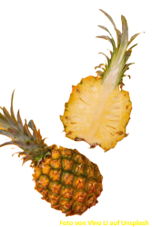 Ananas-halbiert