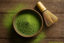 Matchapulver-und-Matcha-Besen