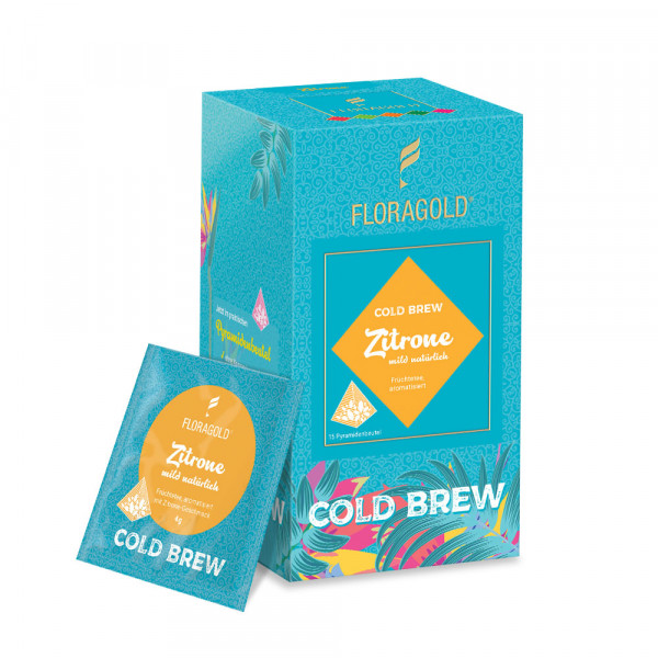 Floragold® von FLORAPHARM®  Cold Brew Tee Zitrone 15 Pyramidenbeutel
